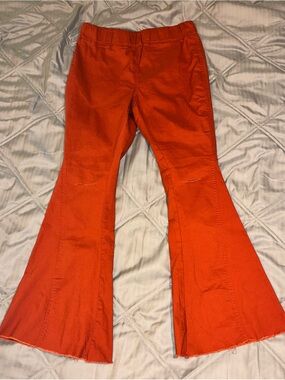 Women’s Flared Jeans - Bright Orange